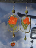 Fuego & Root - Dragon's Blood Botanical Dangle Earrings