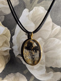 Gilded Night - Botanical Resin Pendant