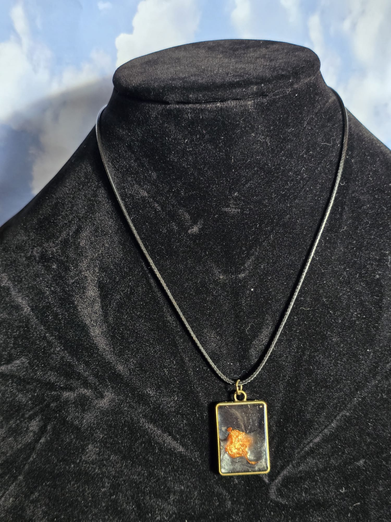 Ember Skies - Cosmic Resin Pendant