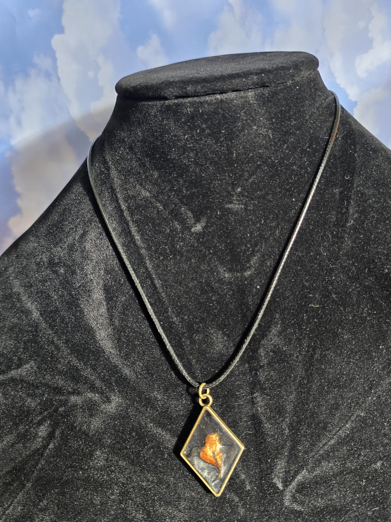 Nocturnal Ember - Cosmic Resin Pendant