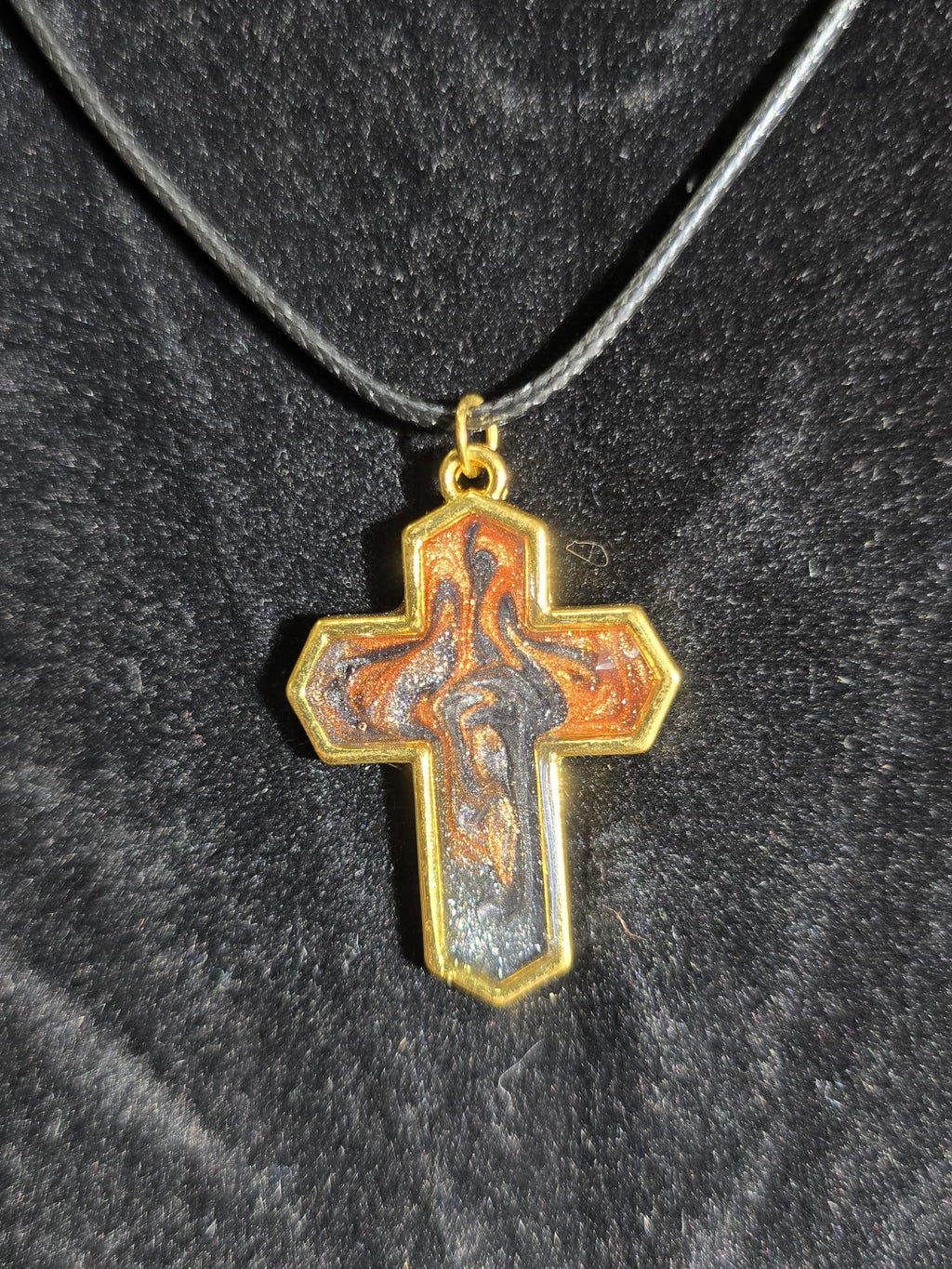 Cosmic Cross - Cosmic Resin Pendant