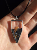 Obsidian Ember - Cosmic Resin Pendant